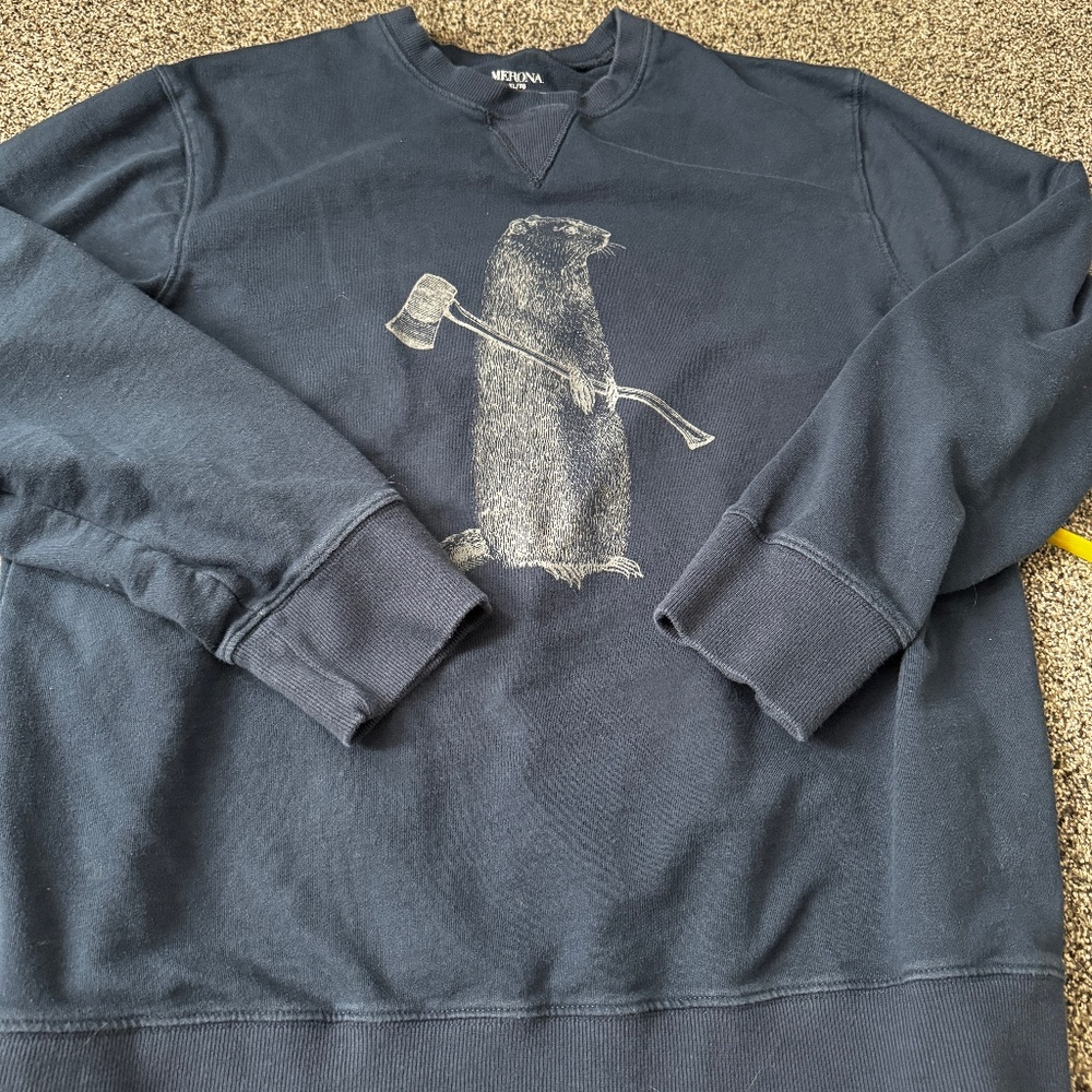 Merona Woodchuck Crewneck Sweatshirt - Men's - Blue